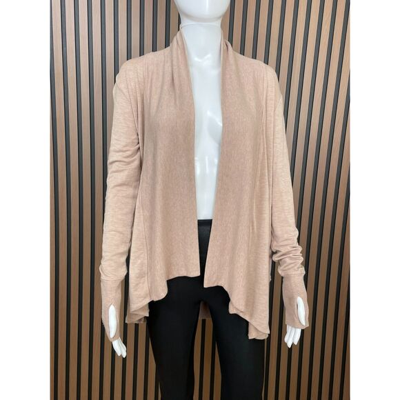 Athleta Pranayama Restore Women's Sweater Cardigan Wrap Knit Soft 2XS Brown - Picture 1 of 9